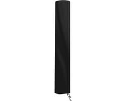 Droogmolen Hoes - Zwart - 165x16x16 cm - Hoes voor Droogmolen - met rits - 210D Oxford-stof - Droogmolen Hoes Universeel - Heavy Duty Roterende Waslijn Afdekking - Waterdicht en UV-Bestendig Stofdicht, Regenbestendig - voor Tuin, Binnenplaats, Buiten