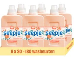 Seepje Wasverzachter Bloesemzacht - 180 wasbeurten - 6 x 750ML - Voordeelverpakking