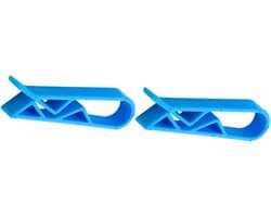 Vuilniszak Klemmen - Afvalbak Clips - Vuilniszakken Bevestigen - Antislip Vastklemmen - 5.5 x 1.5 cm - Blauw