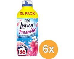 Lenor - Wasverzachter Fresh Air Bloesem 86 Wasbeurten - 6 x 1204 ml - Voordeelverpakking