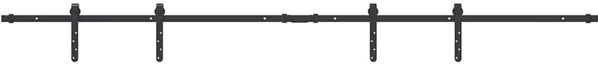vidaXL - Ophangset - voor - schuifdeur - 213 - cm - koolstofstaal — afbeelding 1