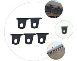 5 stuks rubberen camper luifelhaken, duurzame ophangaccessoires voor kleding, tassen en paraplu's, compatibel met zelfuitrekkende luifelrails, afgeronde randen voor gebruik.