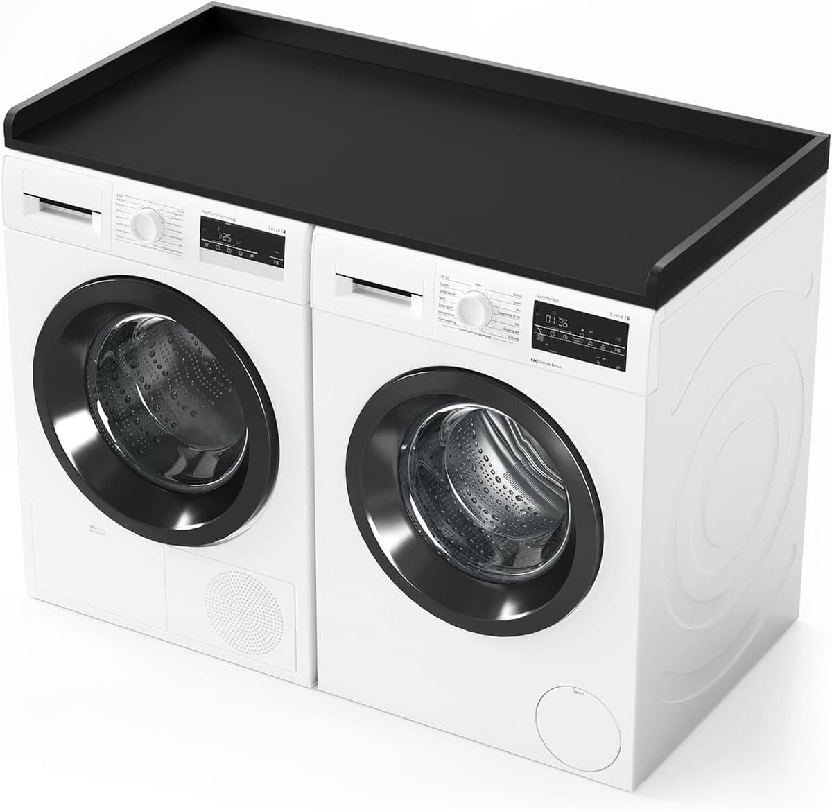Extra Groot Aanrechtblad voor Wasmachine en Droger - Wastafel Top Organizer met Zijrand - 137x70 cm — afbeelding 1