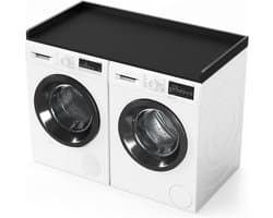 Extra Groot Aanrechtblad voor Wasmachine en Droger - Wastafel Top Organizer met Zijrand - 137x70 cm