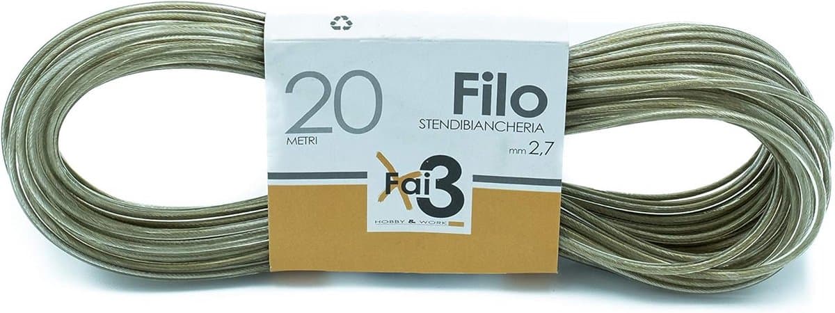 Stalen Waslijn Buiten - 20 Meter Duurzaam en Sterk — afbeelding 1