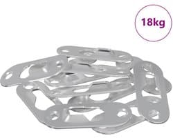 vidaXL - Sleutelgat - Hanger - 3673 - pcs - Zilver - 45 - x - 16 - x - 3.5 - mm - IJzer