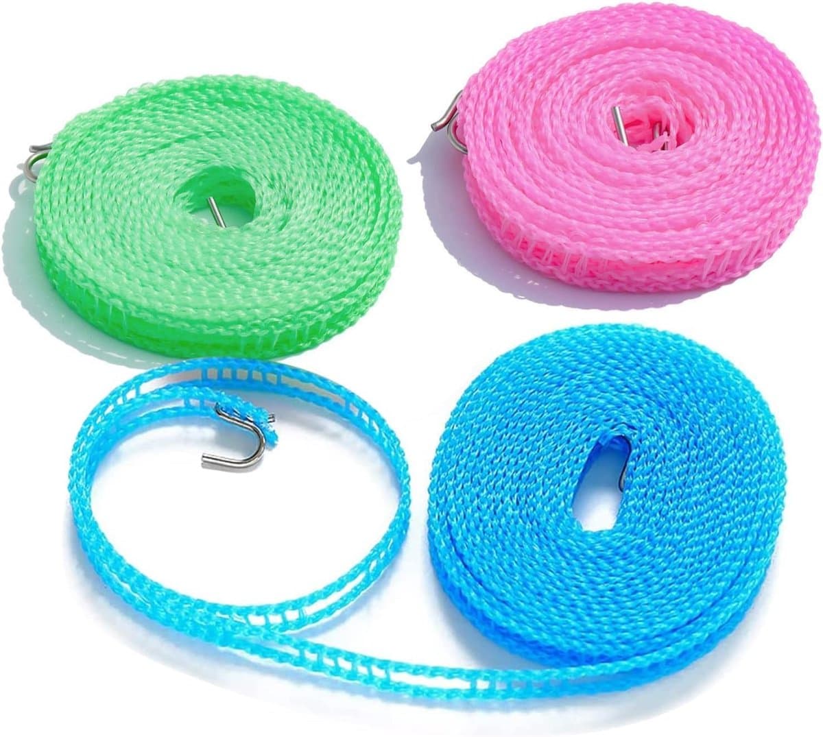 Waslijnen Outdoor - Draagbaar Elastisch - Kamperen Reizen - Antislip Winddicht - 5 Meter - Rood — afbeelding 1