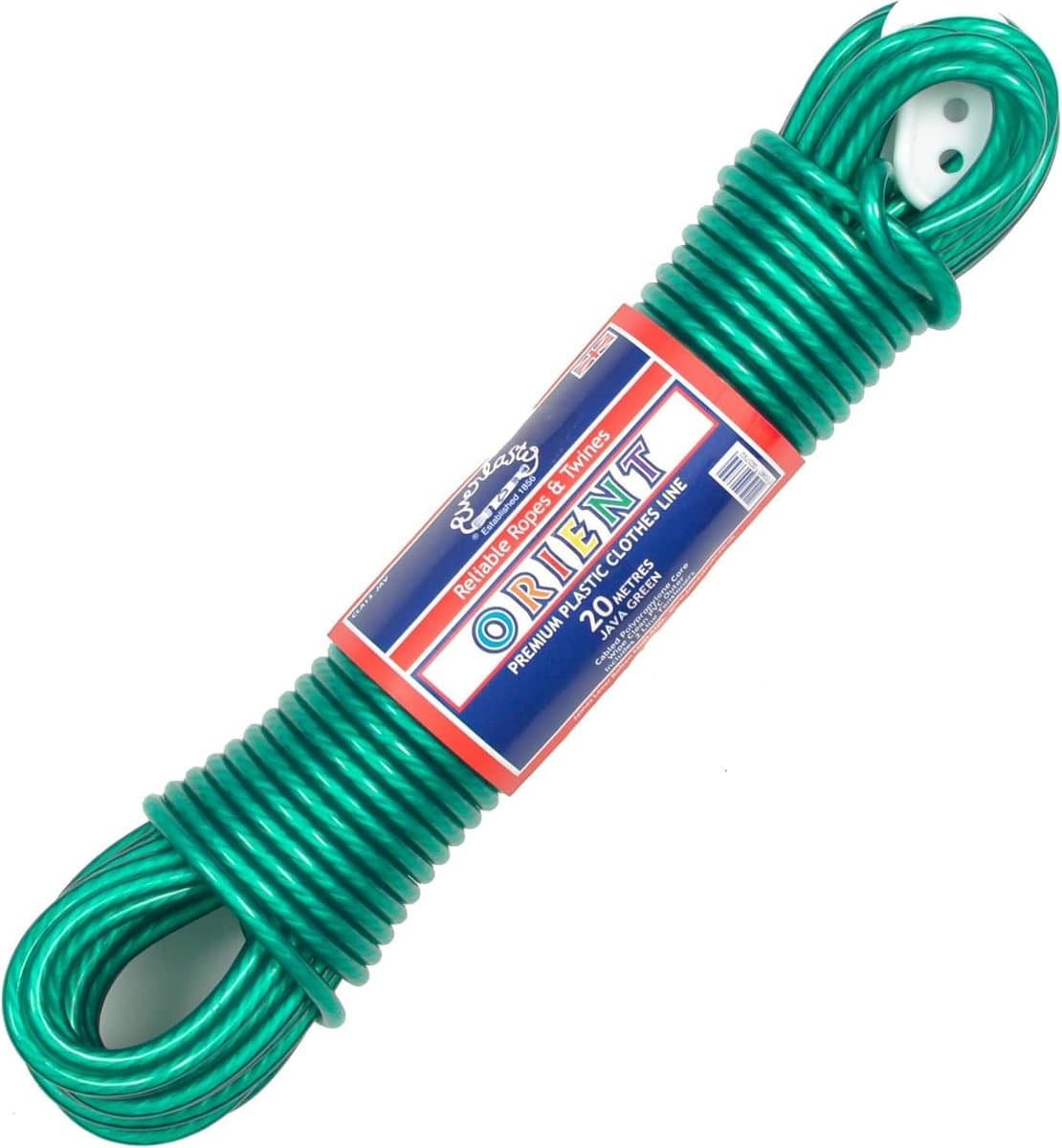 25m PVC Kleding- en Waslijn - Groen 4.8mm Dikke Lijn — afbeelding 1