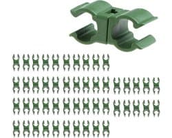50 plantensteun clips - Kruisvormige clips - Universele plastic klimpaal clips - Geschikt voor tuinen, boomgaarden en tomatenrekken - 8mm