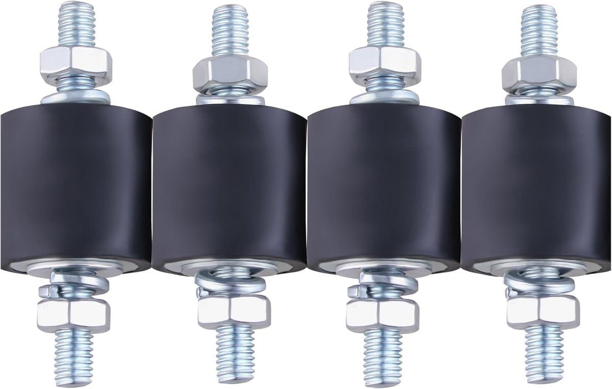 4x Rubber Stootbuffers M8 - Antivibratie Voeten voor Warmtepomp & Airco (Schokdemping) — afbeelding 1