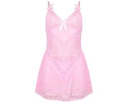 Ibenzoa® Sensuele dameslingerie set met kanten details en diepe V-hals voor verleidelijke avonden