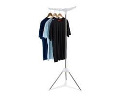 wasrek voor 27 kledinghangers - 3 draaibare houders - 150 cm - staand