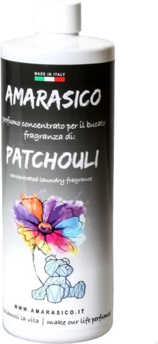 Amarasico Wasparfum Patschouli - 500 ml – Frisse was – Heerlijke geur – Textielverfrisser – Wasverzachter – Bloemengeur — afbeelding 1