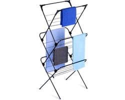 Droogrek Staand Metaal Zwart Verticaal 61x58x136 cm - Droogtoren - Wasrek - Washanger — afbeelding 1