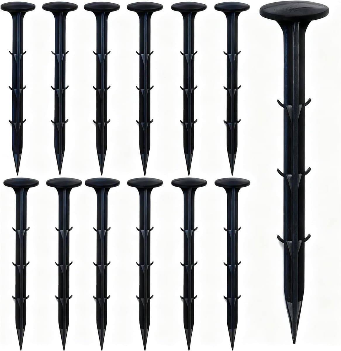 Grondpinnen 11cm - zware kwaliteit - kunststof - ideaal voor het vastzetten van onkruiddoek - ShopVlot — afbeelding 1