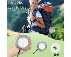 Uittrekbare Campingwaslijn - 10 Meter - Compact en Lichtgewicht - Windbestendig - Voor Outdoor en Reizen