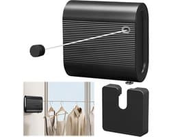 Uittrekbare Waslijn - Wandwaslijn Intrekbaar - Kleding Drogen - Anti-doorhang Design - 42 m - Zilver