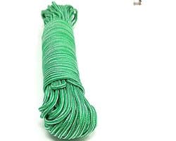 Waslijn Touw - Wasrek Koord - Kleding Drogen - Vochtbestendig Polypropyleen - 20 Meter - Groen