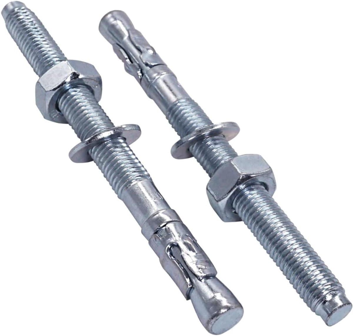 Wedge Anchors - Metaalpluggen Betonanker - Bevestigen in Beton - Verzinkt Staal - M10 x 120 mm - Zilver — afbeelding 1