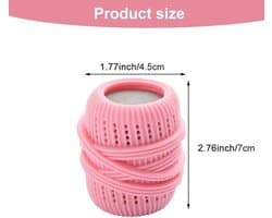 3 stuks siliconen wasballen - anti-klit en gemakkelijk schoon te maken - kledingverzorgings- en reinigingsballen - wasmachine-schrobballen - 7 * 4,5 cm - geschikt voor wasmachine-onderhoud thuis - lichtblauw + groen + roze