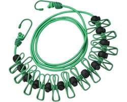 Waslijn - Kledinglijn - Kleding Drogen - Winddicht Ontwerp - Tot 3.7 Meter - Groen
