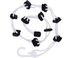 *** Sokken Waslijn – Sokken Organizer – Sokken in de Was – Waskoord Kinderen– Sokken bijeen houden – Sokken Wassen – Koord – Wit – 10 paar sokken - van Heble® ***