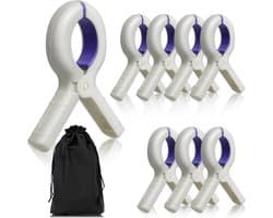 Handdoekklemmen voor strandstoelen - Set van 8 - Sterke wasknijpers - Winddichte badhanddoekklemmen - Voor wasgoed, badhanddoeken en beddengoed.