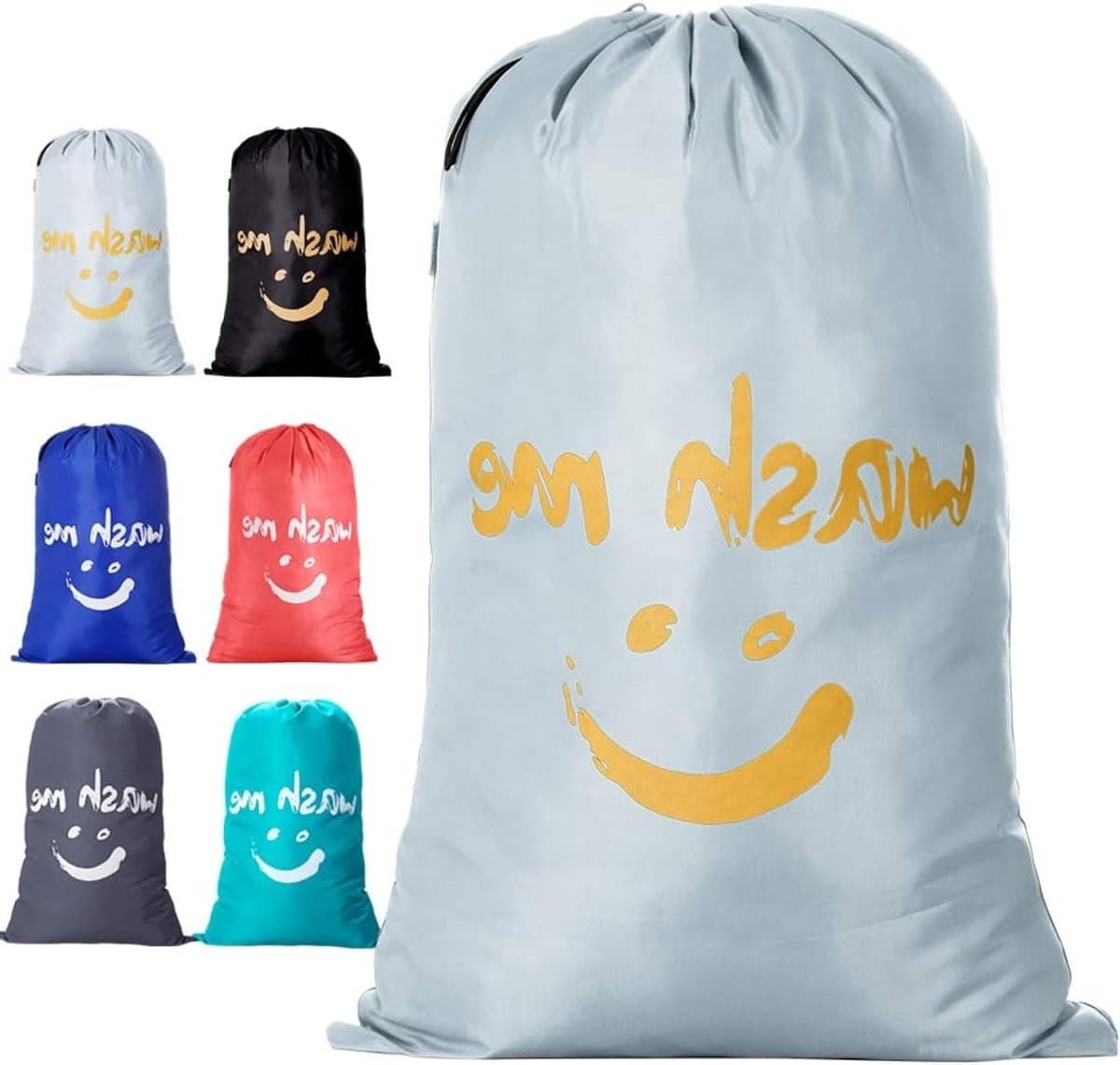 Grote Waszak met Trekkoord, Wasverzamelaar, Opbergzak voor Thuis, 66 x 96 cm, Ideaal voor Kleding en Beddengoed — afbeelding 1