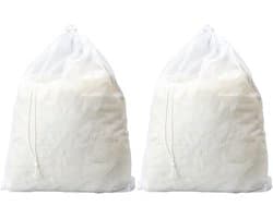SnelShoppen - 2x Wasnet Groot 70x90 cm Zwart - Fijnmazige Waszak met Trekkoord voor Gordijnen, Dekbedovertrekken, Vuilwaszak, Reisopslag, Wasmachine