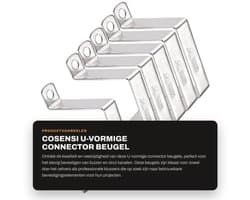 Connector U-vormige Beugel 78 x 82mm - Buisbandklem - Roestvrij Staal - Corrosiebestendig - Duurzaam - Hoogwaardige Materialen - Buisklem