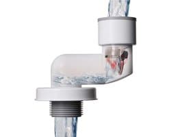 Afvoerpijp Geurverhinderaar - Geurblokker Badkamer - Nare Luchtjes Bestrijden - Automatische Barrière - Universeel 50/70mm - Wit