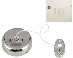Waslijn Uittrekbaar 2,8 m - Nylon Draad - 304 Roestvrij Staal - Geschikt voor Badkamer/Balkon - Eenvoudig te Installeren - 3 kg Draagkracht - Waslijnhouder