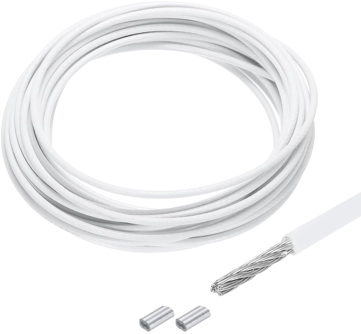 Staalkabel 10 meter - roestvrij staal 304 - vinylgecoat - ideaal voor ophangen - ShopVlot — afbeelding 1