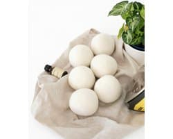 Namajunas - Droogballen - Set van 6 stuks - Wollen droogballen voor de wasdroger - natuurlijke wasverzachter van 100% schapenwol - Herbruikbaar - Vermindert kreukels in kleding en verkort de droogtijd - Bespaart energie
