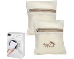 Dailygoods - Laundry Bags Wasmachine-netzakken, 2 stuks, met hersluitbare was, 18 x 20 cm, geschikt voor fijne was, beha's, sokken en schoenen