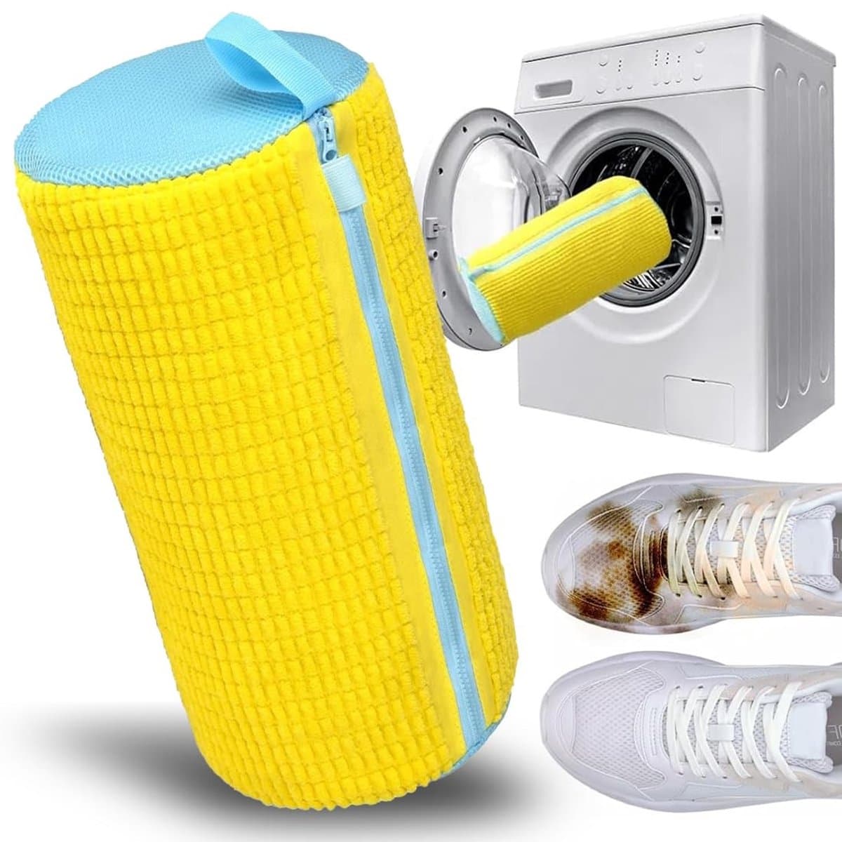 Dailygoods - Schoenwaszak, wasmachine, duurzame en herbruikbare schoenen, waszak, sneakers, wasnet, schoenen met ritssluiting, waszak, schoenen voor wasmachine en droger — afbeelding 1