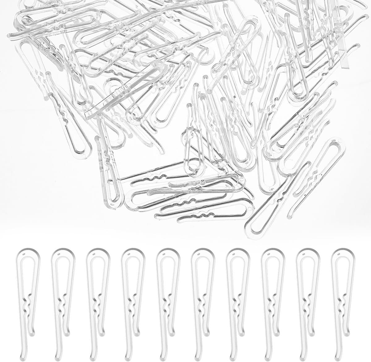 Dailygoods- Krokodillenclips 200 stuks - U-vormige Kunststof Clips - Antislip Grip - Lichtgewicht - Herbruikbaar - 38 mm - Stofclips — afbeelding 1