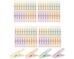 Dailygoods- Wasknijpers 80 Stuks - Wasknijpermand - Waterdicht - Roestvrij Staal - Duurzaam - Geschikt voor Binnen/Buiten - Kledingpegs