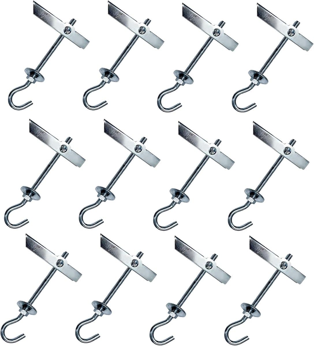 Industrial Zwaaipluggen M6, verpakking van 12 stuks, handwielverankering voor bevestiging van elementen, muur, plafond, kantelpluggen ventilatoren — afbeelding 1
