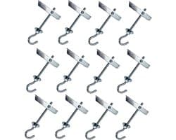 Industrial Zwaaipluggen M6, verpakking van 12 stuks, handwielverankering voor bevestiging van elementen, muur, plafond, kantelpluggen ventilatoren