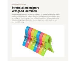 Strandlaken Knijpers 8 Stuks - Kunststof Klemmen - Zonnebed Klemmen - Tafelkleed Klemmen - Kamperen - Sterk en Duurzaam