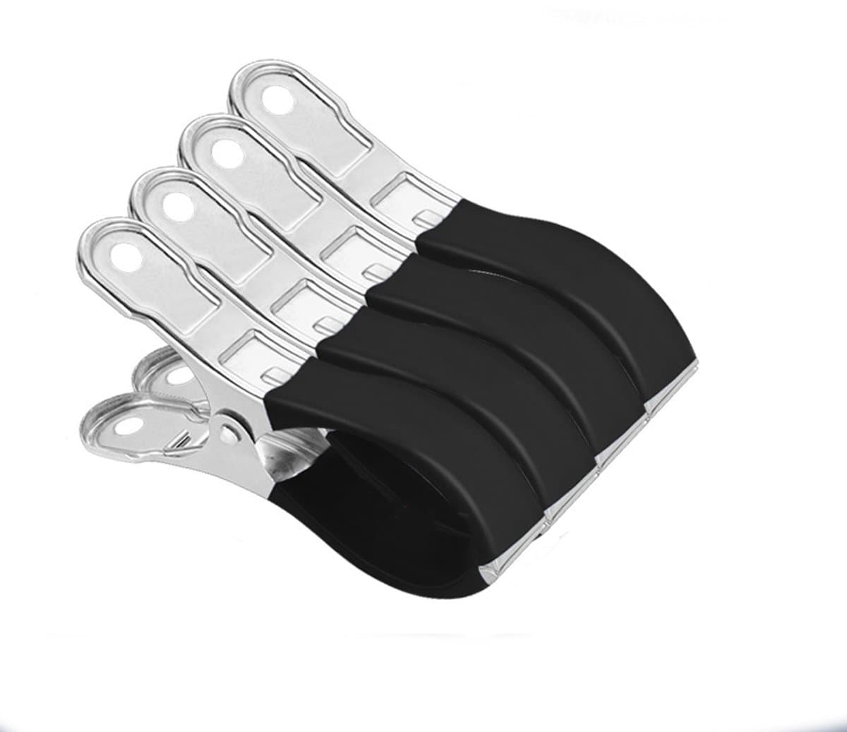 Zeilklemmen - 10 stuks - Clips Voor Zwembadafdekkingen - Dekzeil Klemmen - RVS - Winddicht en krasvast - Stevige klemming - Geschikt Voor Het Drogen Van Dekbedden, Sokken, Kleding En Zwembadafdekkingen - 13CM - zwart — afbeelding 1