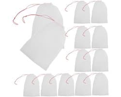 Herbruikbare Fruitzakken - Beschermnetten Tuin - Bescherming Gewassen - Stevige Nylon Constructie - 20 Stuks 35x25cm - Wit