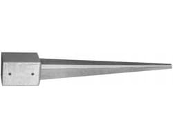 Paaldrager - Paalanker Grondanker - Terrassen Hekken Bouwen - Verzinkt Staal - 51 x 600 mm - Zilver