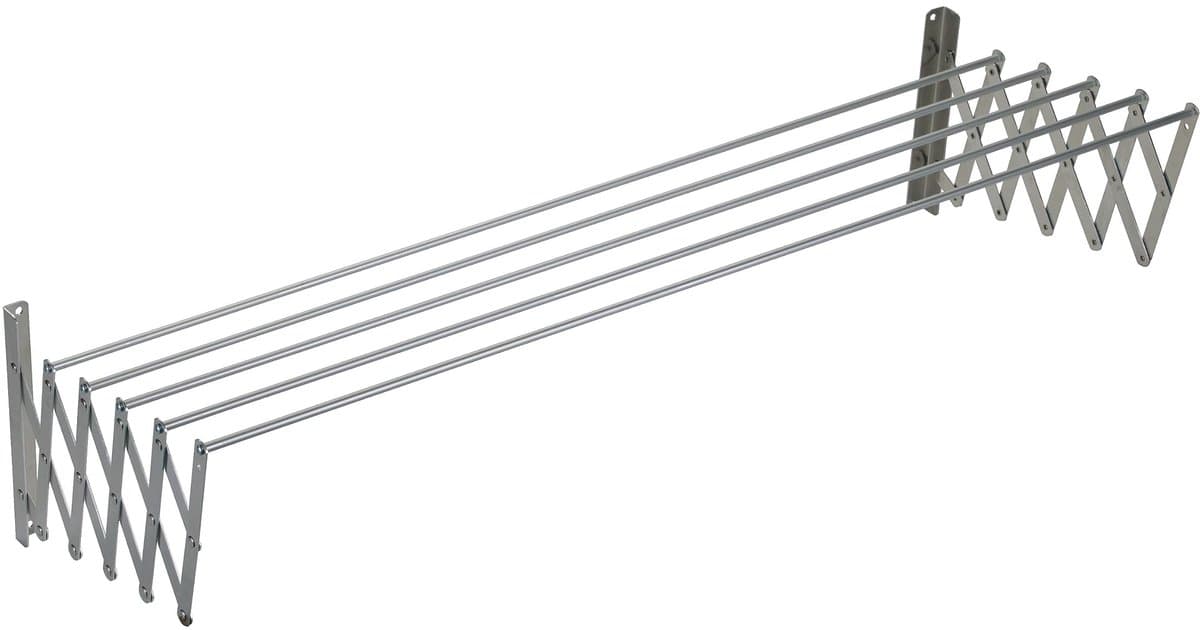 Solidchoice - Uittrekbare Wandmontage Aluminium Waslijn 110 cm — afbeelding 1