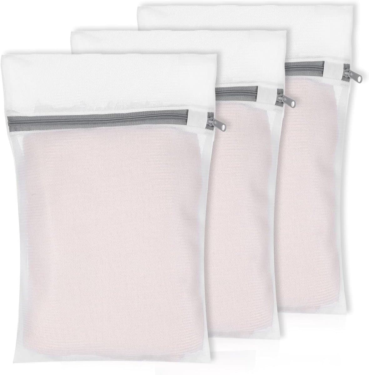 3x Wasnetten 30x40cm voor Wasmachine, Waszak met Rits, Ideaal voor Delicate Kleding en Ondergoed — afbeelding 1