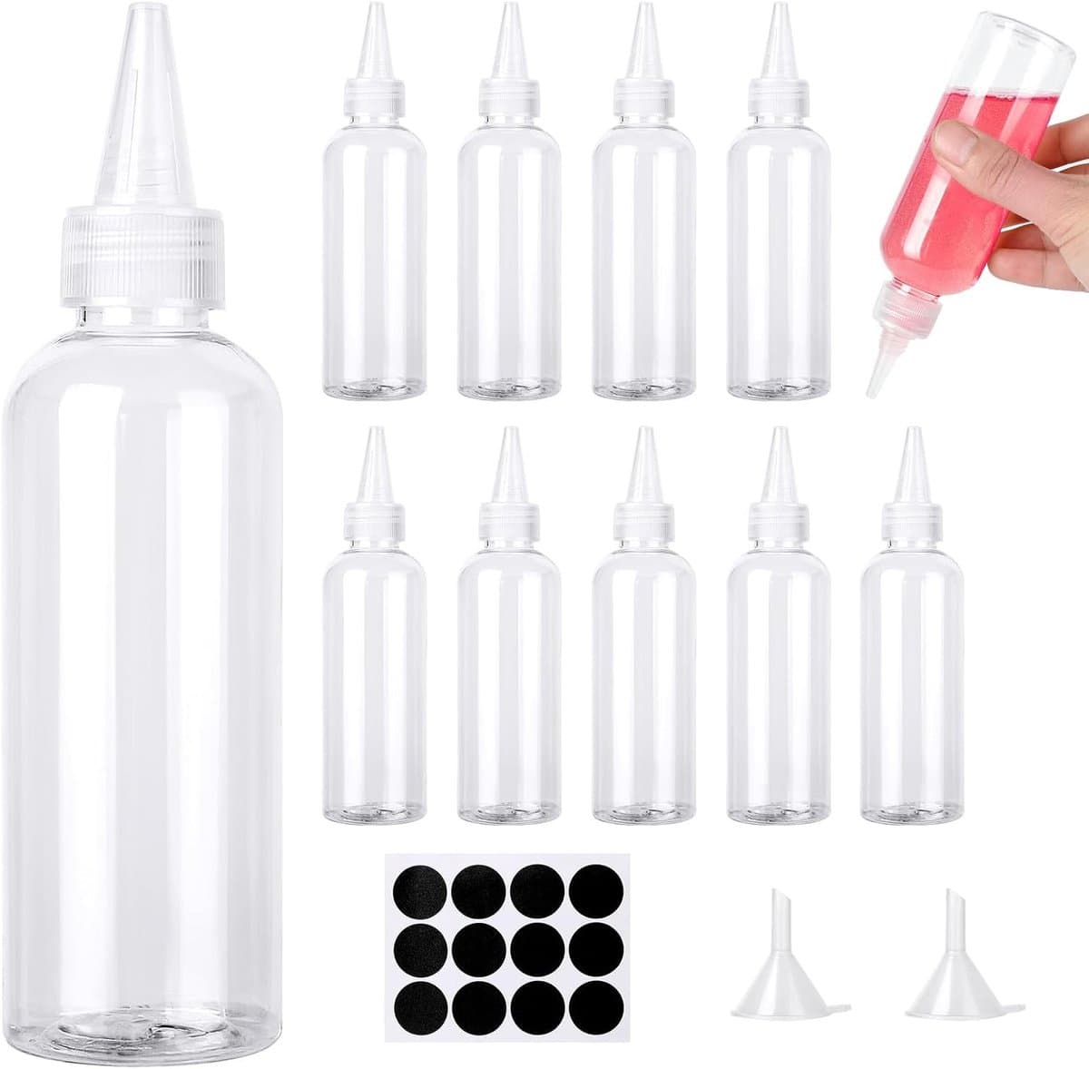 Knijpfles Set - Doorzichtig Plastic - 10 Stuks - 150 ml - Voor Thuis en Restaurant — afbeelding 1