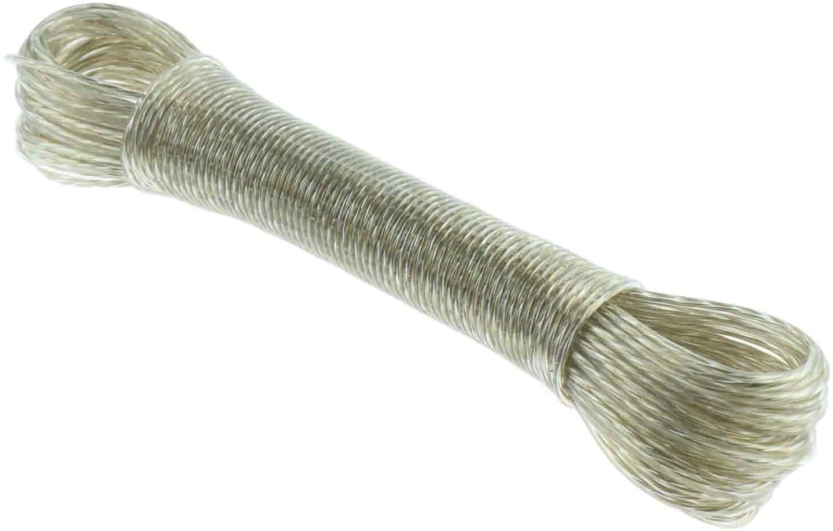 Waslijn van 20 meter – flexibel en sterk met stalen kern – duurzaam – geschikt voor tuin, buiten, camping, reizen en balkon — afbeelding 1