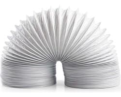 Nedis PVC Luchtafvoerslang - 100 mm - 6.00 m - Geschikt voor: Luchtventilatie / Wasdrogers - Wit