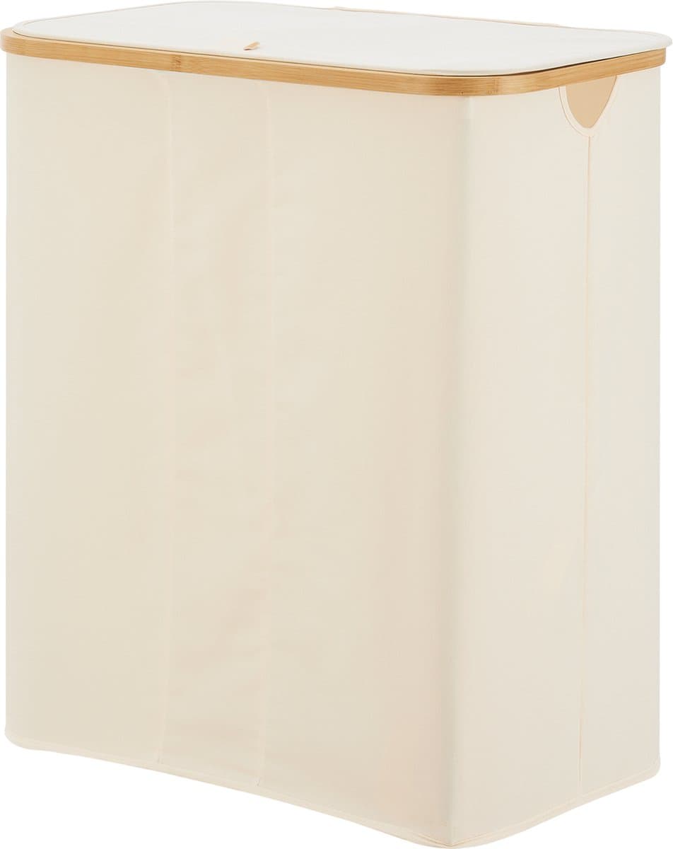 Wasmand Rusko met 3 waszakken 69x57x37 cm beige — afbeelding 1